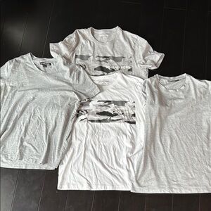 Michael Kors Men’s S Gray and White Short Sleeve Tees (4)